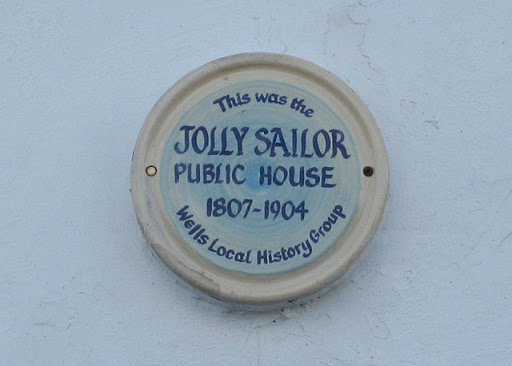 Plaque on former pub