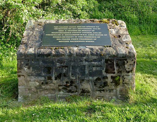 Commemorative plaque by Cheddleton Top Lock, Staffordshire