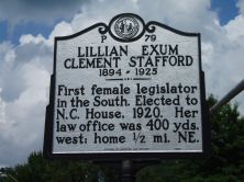 LILLIAN EXUM CLEMENT STAFFORD    1886-1925