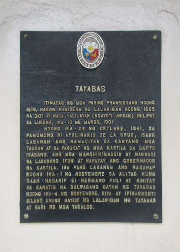 Tayabas historical marker