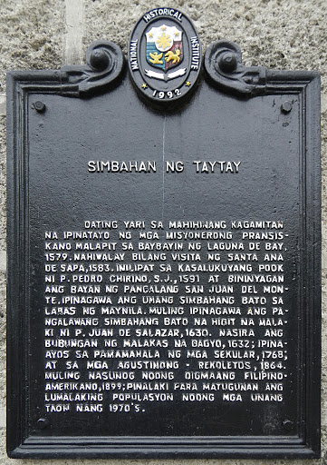 Church of Taytay historical marker