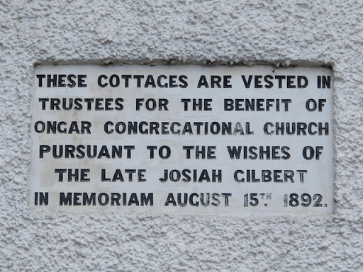 Plaque on Livingstone Cottages, High Street, Chipping Ongar