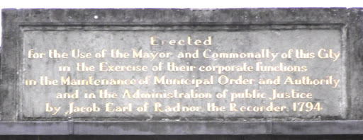 Plaque on the Guildhall