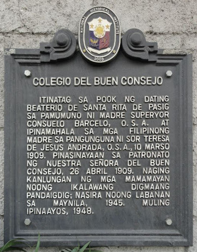Colegio del Buen Consejo historical marker