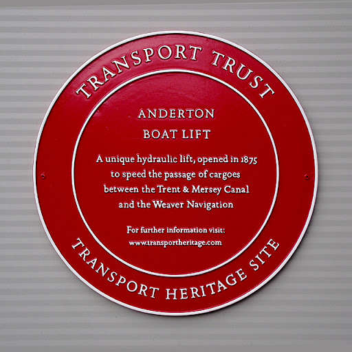 Plaque at the Anderton Boat Lift Visitor Centre