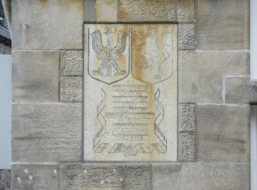 Former library and museum at Kinross - plaque