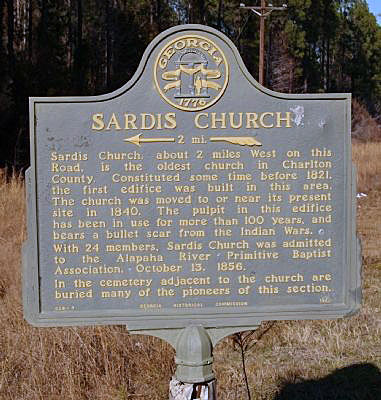 Sardis Church 2 mi.