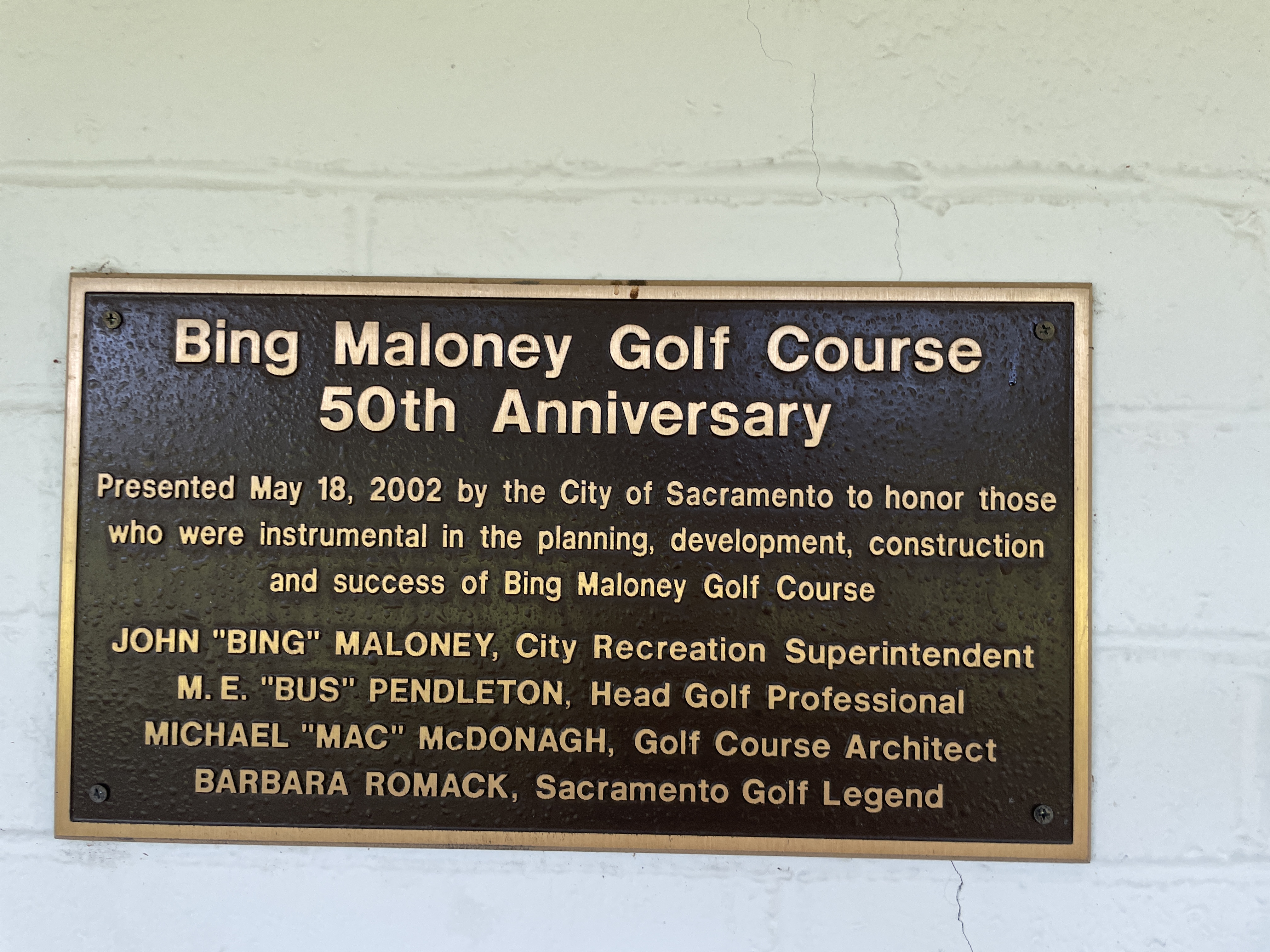 Bing Maloney Golf Course 50th Anniversary