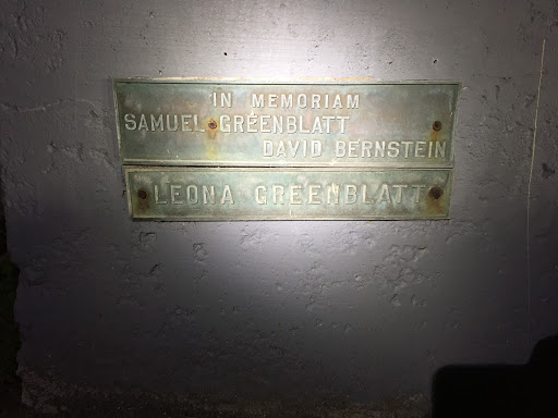 In Memoriam Samuel Greenblatt David Bernstein Leona Greenblatt
