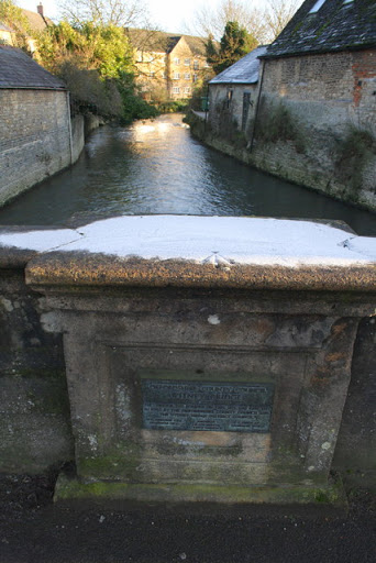 River Windrush seen over Witney Bridge, Bridge Street