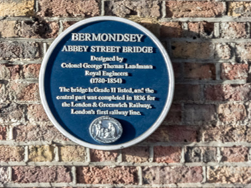 Blue Plaque on Abbey Street Bridge, London SE1
