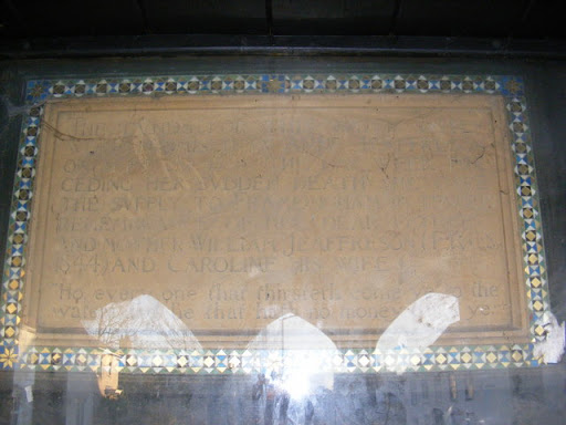 Plaque on Jeaffreson's Well