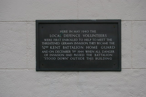 Plaque commemorating the Home Guard on the former Farnborough Police Station, Farnborough Common