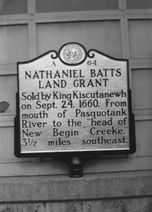 NATHANIEL BATTS LAND GRANT