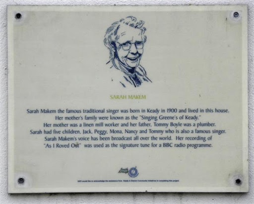 Sarah Makem plaque, Keady