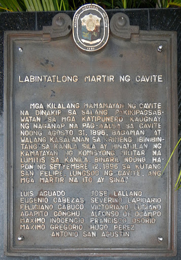 Thirteen Martyrs of Cavite historical marker