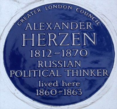 Alexander Herzen 1812 - 1870 Russian Political Thinker lived here 1860-1863