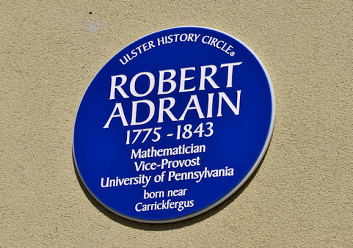 Robert Adrain plaque, Carrickfergus