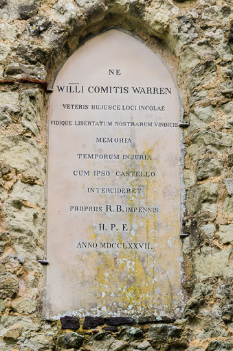 Plaque on Reigate Castle gateway