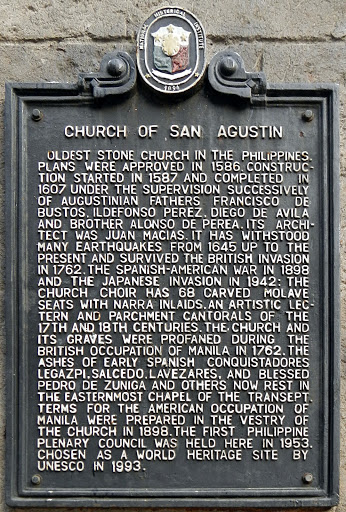 Church of San Agustin historical marker