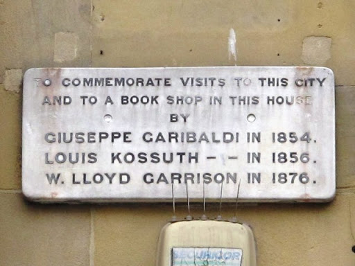 Plaque re Garibaldi, Kossuth & Garrison, Nelson  Street / Grainger Street, NE1