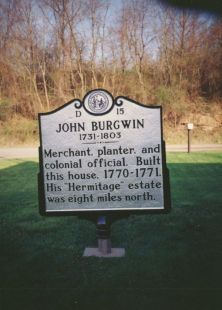 JOHN BURGWIN 1731-1803