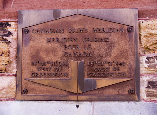 Canadian prime meridian plaque