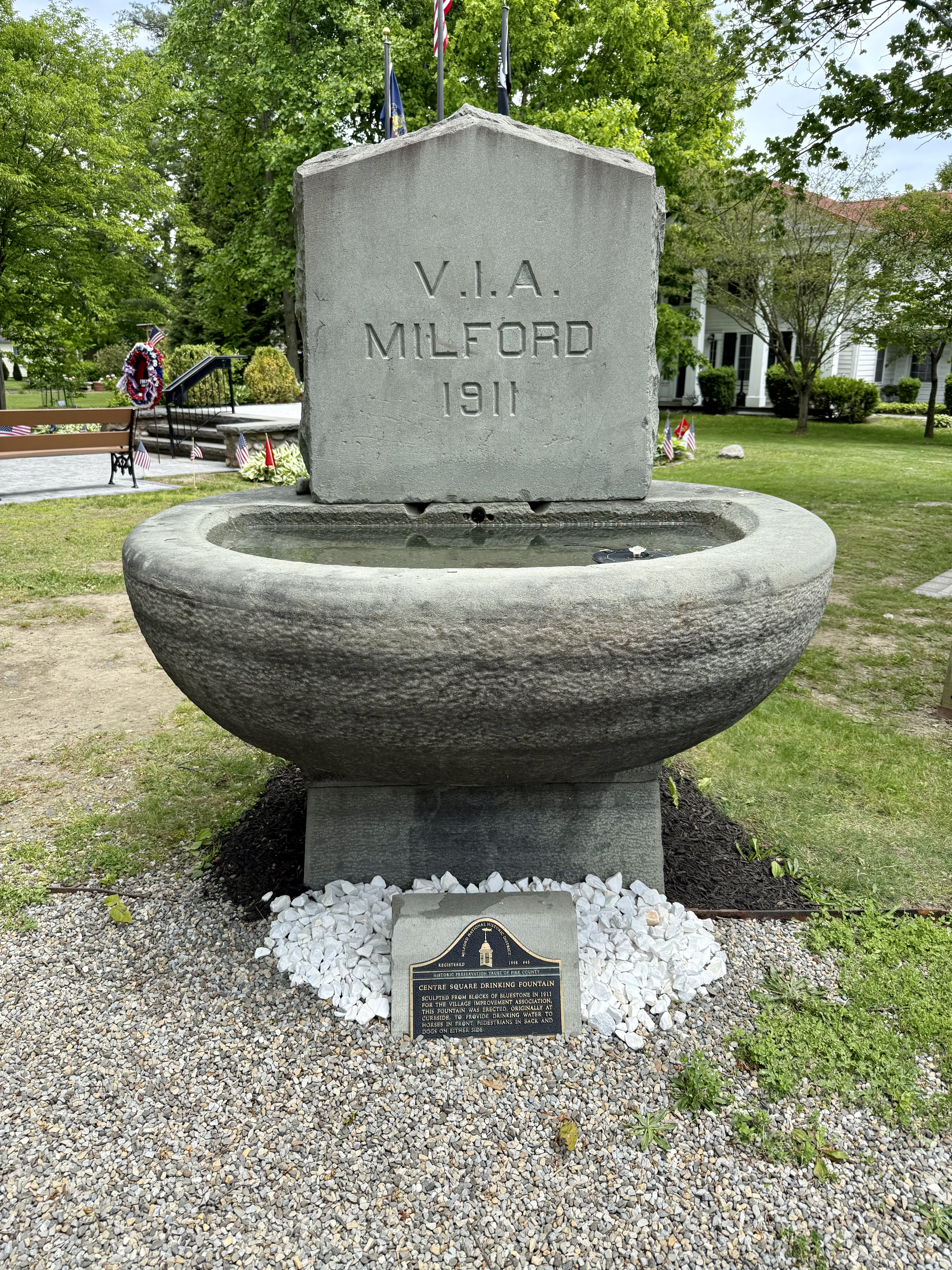 V. I. A. Milford 1922 Centre Square Drinking Fountain