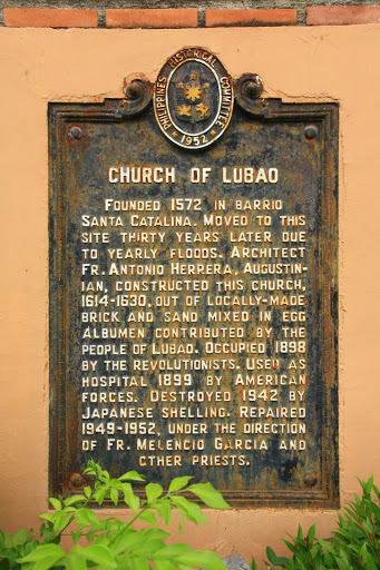 Church of Lubao historical marker