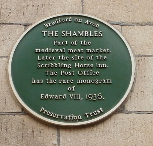The Shambles plaque, Bradford-on-Avon