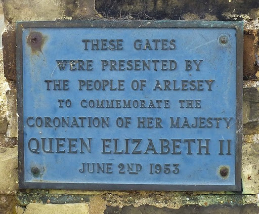 Commemorative plaque, St Peter's Church, Arlesey