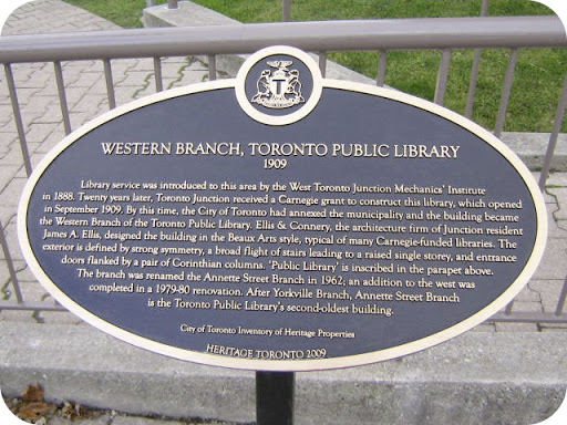 Western Branch, Toronto Public Library 1909