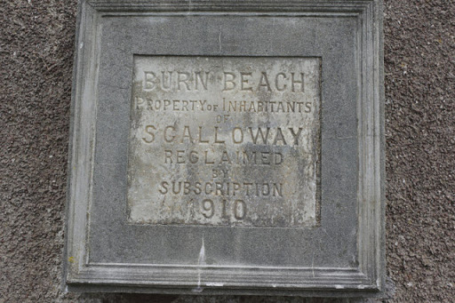 Plaque at Burn Beach