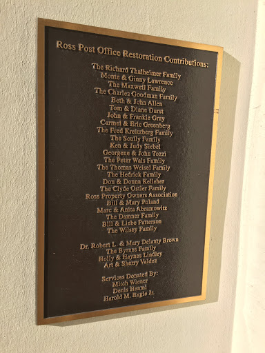 Ross Post Office Restoration Contributions