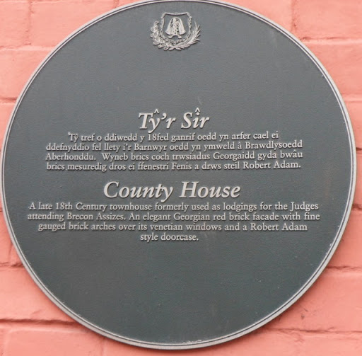 County House plaque, Brecon
