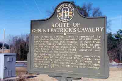 Route of Gen. Kilpatrick's Cavalry