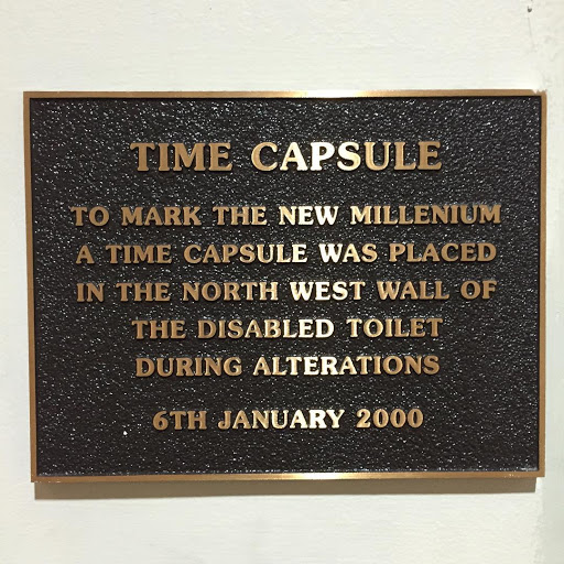 In the North West Wall of the Disabled Toilet