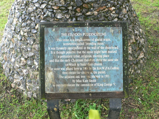 Standon Puddingstone plaque