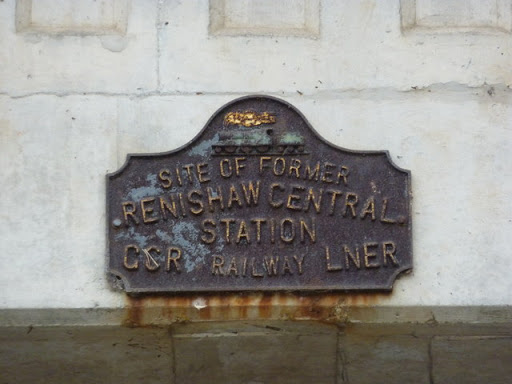 Plaque of former railway station site