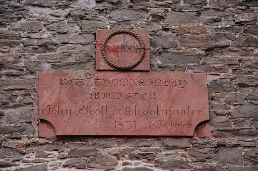 Plaque, old school at Bowden