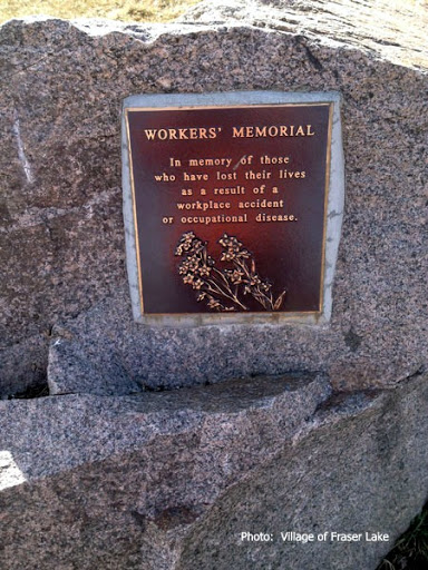 Day of Mourning Plaque and tree, Fraser Lake