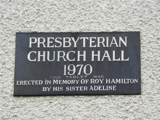 Plaque, Church Hall, Pomeroy
