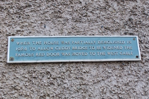 Plaque on Bank House, Peebles