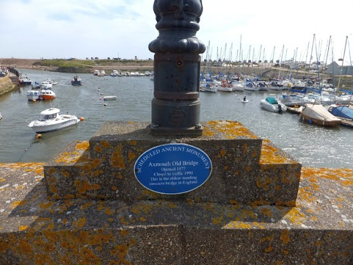 Plaque on Axmouth Old Bridge