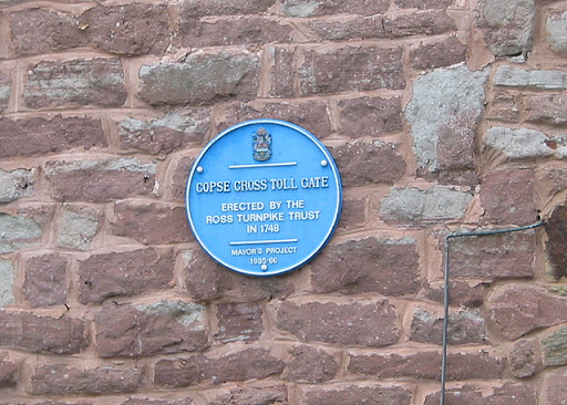 Blue plaque - Copse Cross Toll Gate