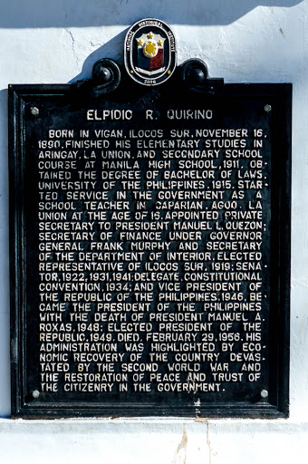 Elpidio R. Quirino historical marker