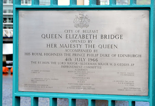 Queen Elizabeth Bridge opening plaque, Belfast