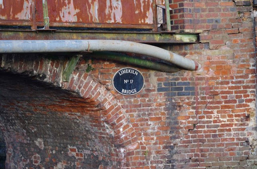 Number plaque on Limekiln Bridge, Staffs & Worcs Canal, Kidderminster