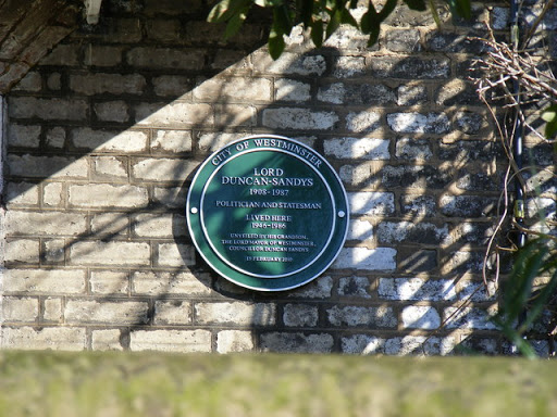 Plaque to Lord Duncan-Sandys