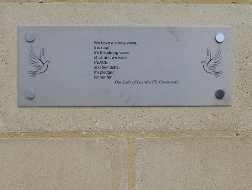 Peace pledge, Out Lady of Lourdes PS, Greencastle
